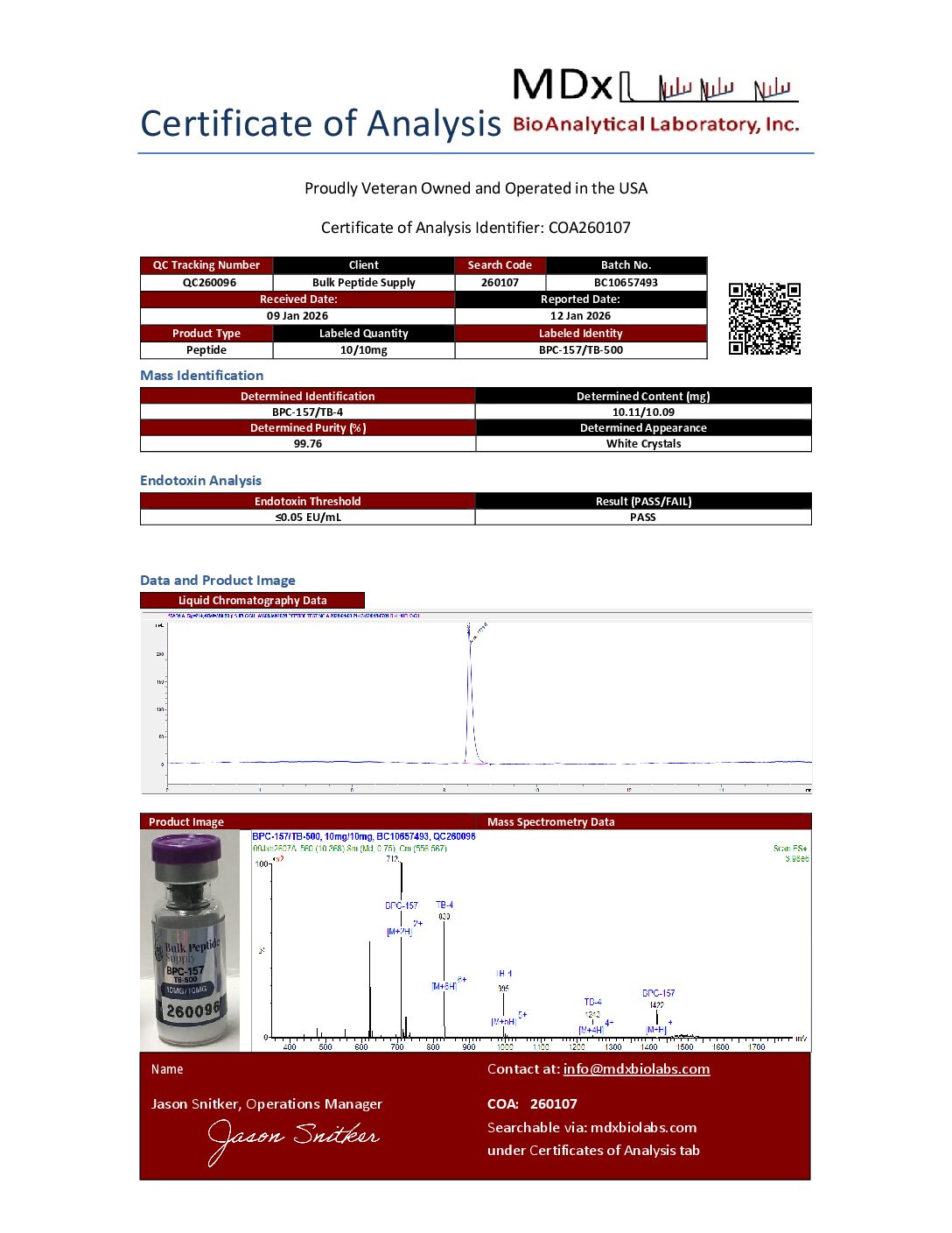 BPC-157/ TB-500 BLEND 10 mg/10 mg (10 vials) - Image 2
